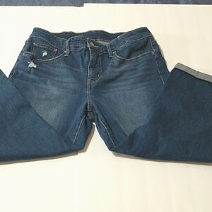 Levi strauss cropped jeans womens